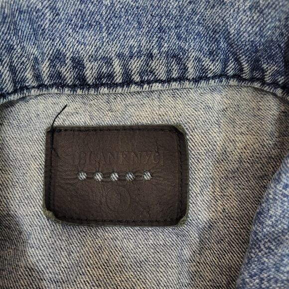 Blank NYC shredded distressed ripped jean denim jacket - Picture 3 of 10